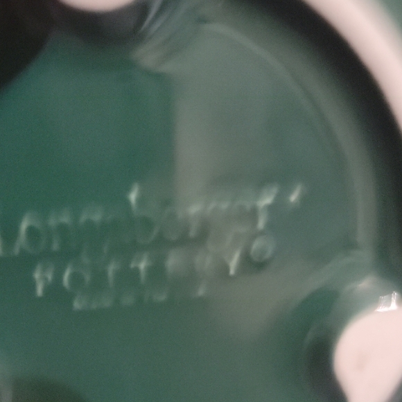 Pair Of Longaberger Green Pottery Crocks With Lids/Coasters - Picture 8 of 9